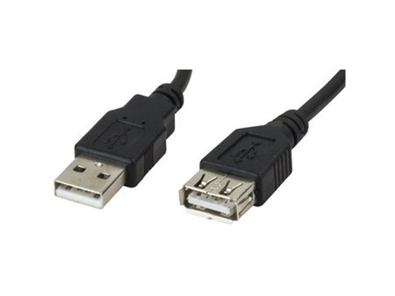 CABLE EXTENSION USB A MACHO - USB A HEMBRA 2.0, 15 PIES, NEGRO (XTC-306)