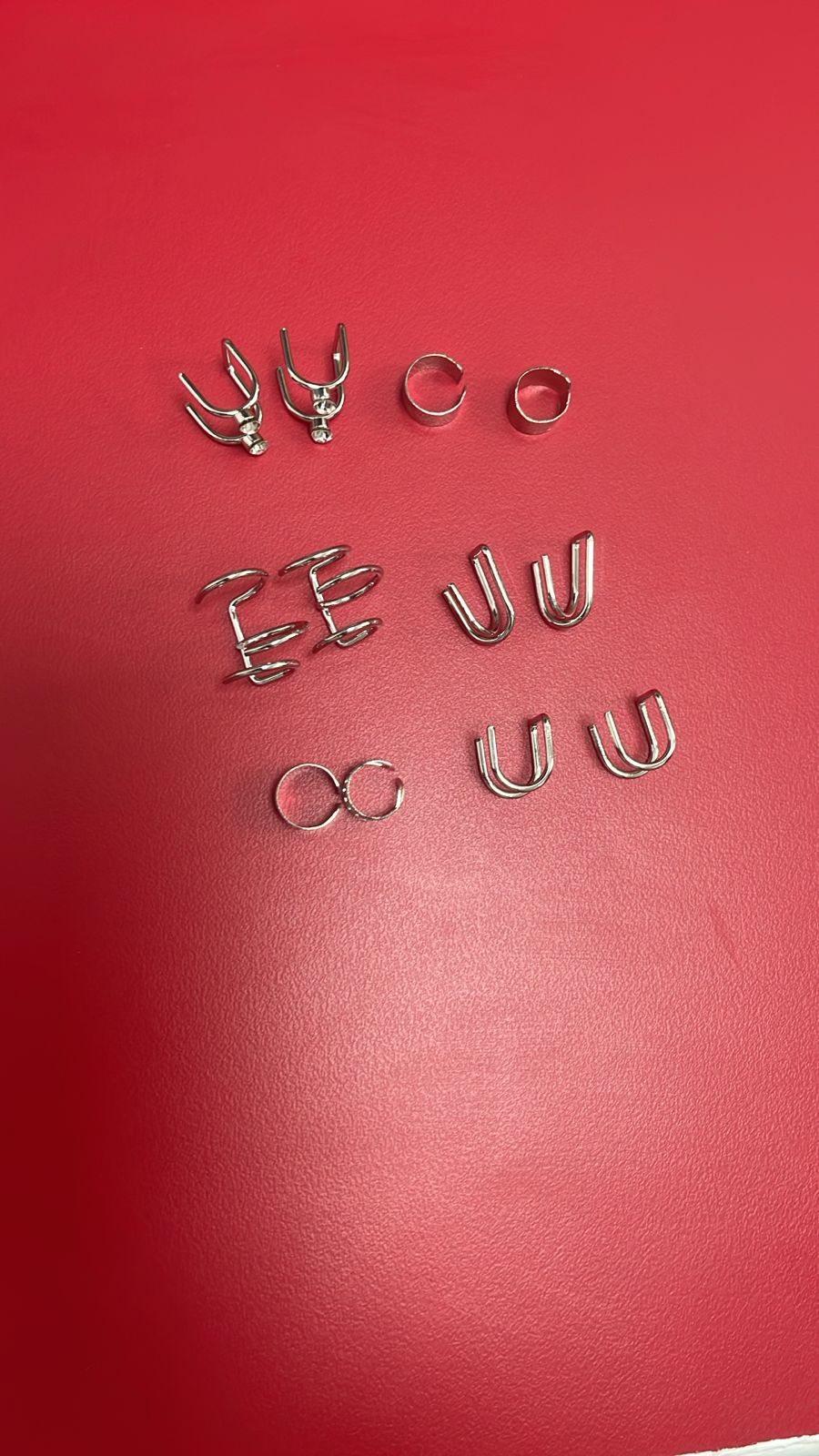 ARETES DE PRESION PLATEADOS